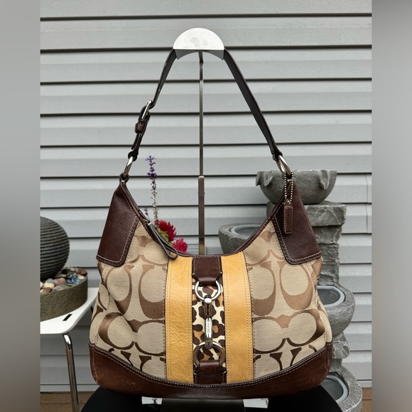 2008 Coach Hampton Cheetah Hobo Bag - Picture 1 of 10